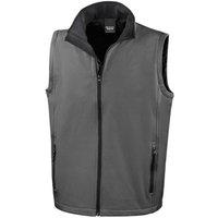 Result Men's Printable Softshell Body Warmer in Light Grey | Size: Small