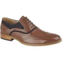 Goor Men's Brogue Oxford Shoes in Brown | Size: 10