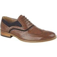Goor Men's Brogue Oxford Shoes in Brown | Size: 8