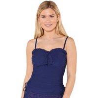 Beachcomber Women's Side Tie Tankini Top in Navy | Size: 10