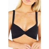 Beachcomber Women's Knot Front Bikini Top in Black | Size: 18