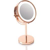 Rio Women's Rose Gold Double Sided LED Cosmetic Mirror