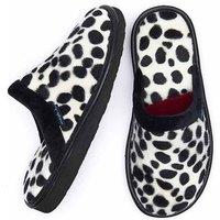 Moshulu Women's 'Baba' Animal Print Mule Slippers in Black | Size: 6.5