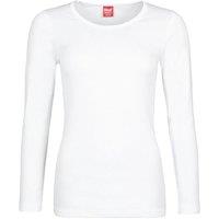 SOCKSHOP Heat Holders Women's 1 Pack 0.45 TOG Long Sleeve Vest in White | Size: Small