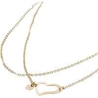 STORM Jewellery Women's Storm Heart Necklace in Gold | Size: 18 inches