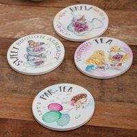 Boxer Gifts Women's Ceramic Coaster Set - Time for Tea