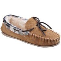Cotswold Women's 'Kilkenny' Suede Classic Slippers in Tan | Size: 3