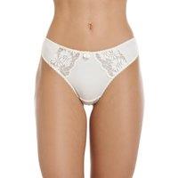 Camille Women's Three Pack Classic Lace Thong in Ivory | Size: 10