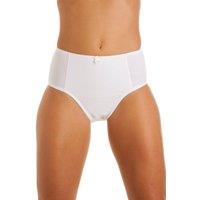 Camille Women's Classic Style Two Pack High Waist Full Briefs in White | Size: 14-16