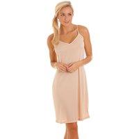 Camille Women's Classic Knee Length Cling Resistant Full Slip Chemise in Beige | Size: 12