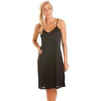 Camille Women's Classic Knee Length Cling Resistant Full Slip Chemise in Black | Size: 10