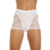 Camille Women's Two Pack Floral Lace Control Boxer Shorts in White | Size: 10
