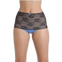 Camille Women's Two Pack Seamfree High Waist Floral Mesh Shapewear Briefs in Blue | Size: 14-16