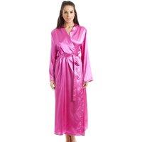 Camille Women's Luxury Plain Satin Wrap in Pink | Size: 14-16