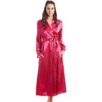Camille Women's Luxury Plain Satin Wrap in Raspberry | Size: 14-16
