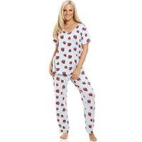 Camille Women's Spandex Full Length Pyjama Set in Light Blue | Size: 10-12