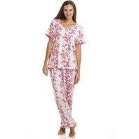 Camille Women's Spandex Full Length Pyjama Set in Pink | Size: 14-16