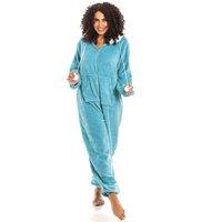 Camille Women's Supersoft Hooded Onesie in Light Blue | Size: 14-16