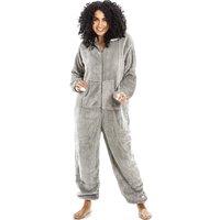Camille Women's Supersoft Hooded Onesie in Grey | Size: 10-12