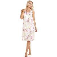 Camille Women's Classic Sleeveless Poppy Print Chemise in Pink | Size: 10
