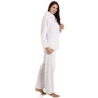 Camille Women's Supersoft Two Piece Spot Print Pyjama Set in Light Grey | Size: 14-16