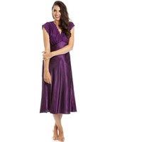 Camille Women's Classic Satin Chemises in Purple | Size: 10-12