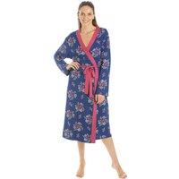 Camille Women's Floral Print Spandex Knee Length Wrap in Raspberry | Size: 10-12