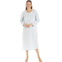 Camille Women's Classic Polka Dot Nightdress in Aqua | Size: 14-16