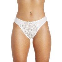Camille Women's Three Pack Lace Front HI-Leg Briefs in White | Size: 20