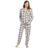 Camille Women's Two Piece Checkered Pyjama Set in Pale Pink | Size: 16