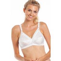 Camille Women's Womens Soft Cup Non-Wired Bra in White | Size: 44B