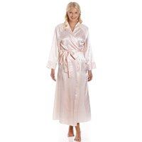 Camille Women's Luxury Long Satin Wraps in Peach | Size: 14-16