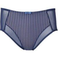 Berlei Women's Beauty Stripe Deep Brief - Dark Blue | Size: XL