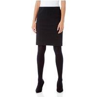 Roman Women's Short Textured Elastic Waist Jersey Skirt in Black | Size: 18