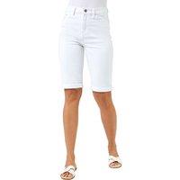 Roman Women's Essential Stretch Knee Length Shorts in White | Size: 18