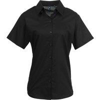 Premier Women's Signature Oxford Short Sleeve Work Shirt in Black | Size: 20