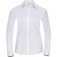 Russell Women's Herringbone Long Sleeve Work Shirt in White | Size: XL