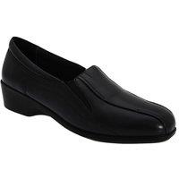 Mod Comfys Women's Flexible Slip-On Twin Gusset Shoes in Black | Size: 6
