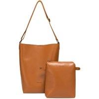Claudia Canova Women's Leigh Large Bucket Shoulder Bag in Tan