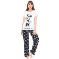 Disney Women's Minnie Mouse Pyjamas in Black | Size: 16-18