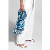 Hot Squash Women's Chiffon Scarf - Small in Bright Blue