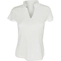 Kustom Kit Women's Corporate Short Sleeve V-Neck Mandarin Collar Top in White | Size: 12-14