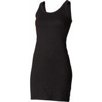 Skinni Fit Women's Extra Long Stretch Tank Top Vest in Black | Size: Small