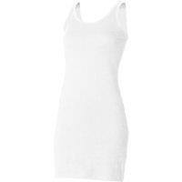 Skinni Fit Women's Extra Long Stretch Tank Top Vest in White | Size: Small