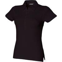 Skinni Fit Women's Stretch Polo Shirt in Black | Size: Large