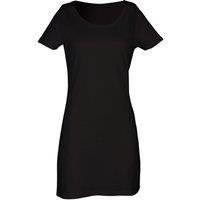 Skinni Fit Women's Scoop Neck T-Shirt Dress in Black | Size: XL