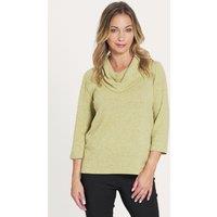Penny Plain Women's Cuff Detail Cowl in Green | Size: 14-16