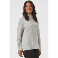 Penny Plain Women's High Neck Top in Grey | Size: 8-10