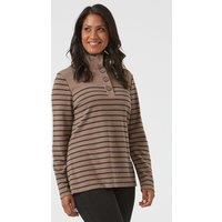 Penny Plain Women's Button Up Funnel Neck Top in Brown | Size: 22-24