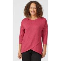 Penny Plain Women's Cross Over Hem Tunic in Pink | Size: 18-20